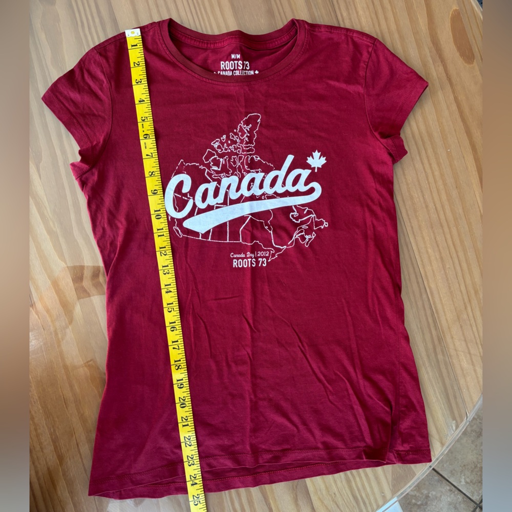 Women’s Roots Red Canada Map Tee - Picture 3 of 8